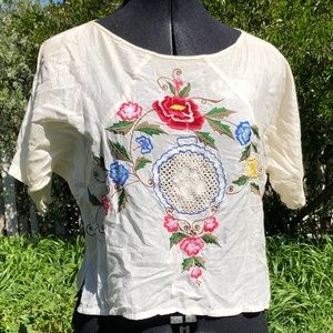 Vintage cropped boho top size small 🍄